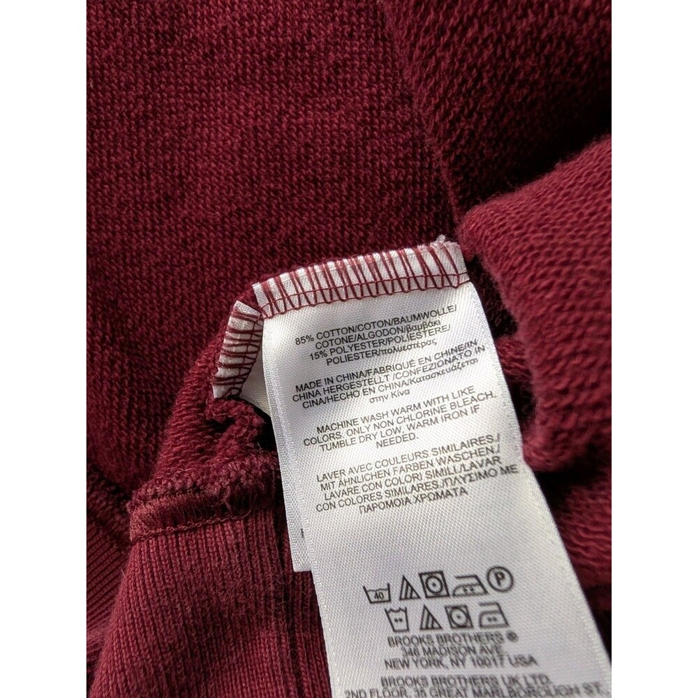 Brooks Brothers Red Fleece Pullover Mens XL Cotton Preppy Academia Sweatshirt image 6